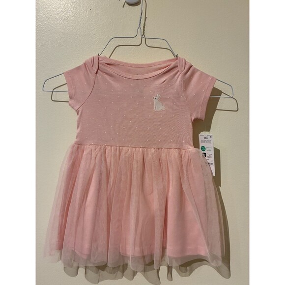 **3 for $20** NWT Carter's Child of Mine Pink Bunny Dress - 12M - Picture 1 of 4